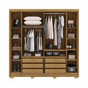 Ver imagem 6 de Guarda Roupa Pernambuco 6 Portas e 6 Gavetas Nature/champanhe - Vila Rica Móveis