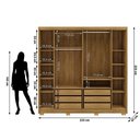 Ver mais imagens de Guarda Roupa Pernambuco 6 Portas e 6 Gavetas Nature/champanhe - Vila Rica Móveis