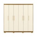 Ver imagem 1 de Guarda Roupa Pernambuco 6 Portas e 6 Gavetas Nature/champanhe - Vila Rica Móveis