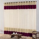 Ver imagem 1 de Cortina para Sala 4,00m x 2,50m Decorativa Dubai com Tecido de Renda Varão Simples Cor:Vinho/Avel