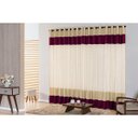 Ver imagem 2 de Cortina para Sala 4,00m x 2,50m Decorativa Dubai com Tecido de Renda Varão Simples Cor:Vinho/Avel