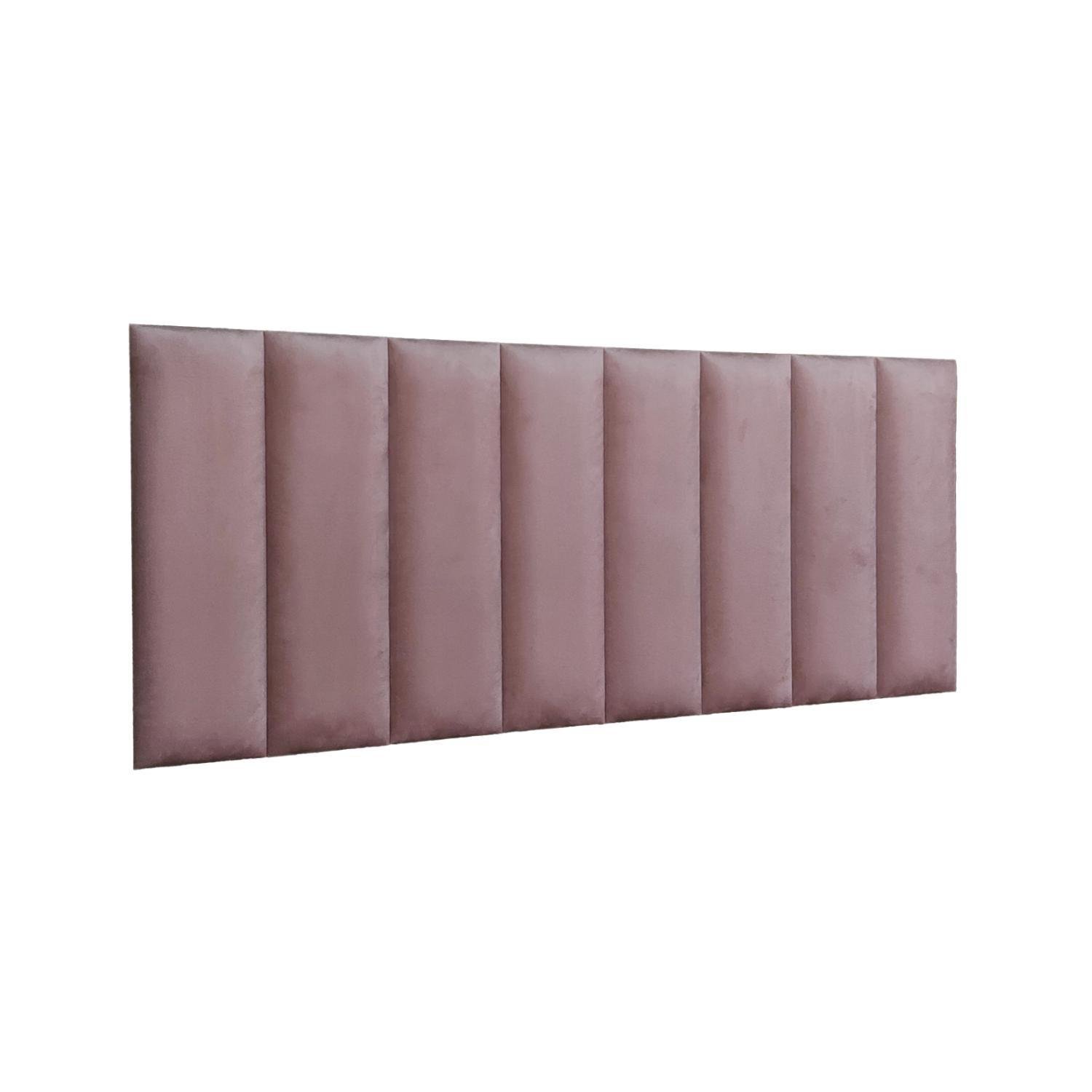 Cabeceira Queen Suede Bege Placa Estofada Autocolante | MadeiraMadeira