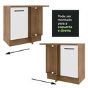 Ver mais imagens de Balcão Armário de Cozinha de Canto 1 Porta Rustic/Branco Agata Madesa