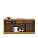 Ver imagem 4 de Conjunto Rack e Painel Orio Tv 55 Pol Noce Milano Preto Fosco 136cm com Portas