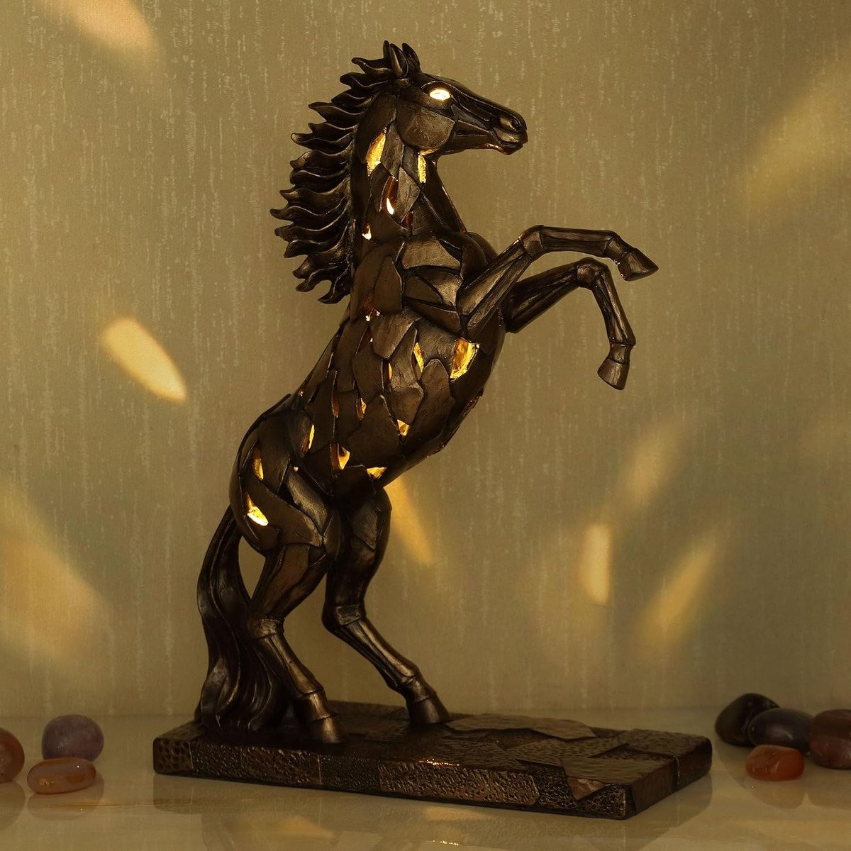 Cavalo com Iluminação Steampunk Retrofuturismo Verones 00615 - 2