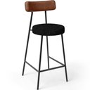 Ver imagem 3 de Kit 02 Banquetas Baixa Cozinha Sala Jantar Bancada Milão L02 Couríssimo Marrom Chumbo - lyam decor L