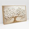 Quadro Decorativo Árvore da Vida Flores Brancas Sala Quarto Casa Escritório - 2