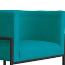 Ver imagem 6 de Kit 2 Poltrona Luana Suede Turquesa Base Preto Luxo - Fm