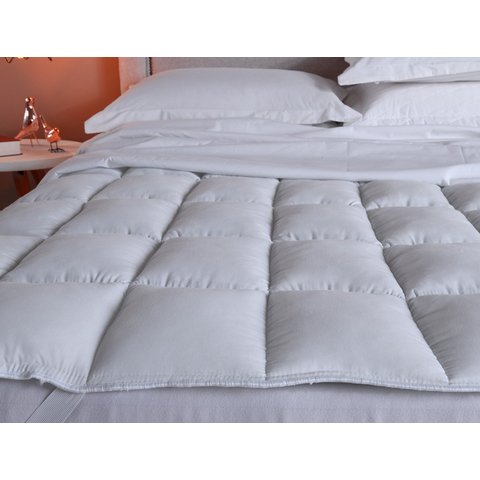 Pillow Top Queen 100% Fibra Siliconada 1600G/M² - Tecido Percal Algodão - Muito mais Conforto FASTLA