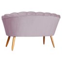 Ver imagem 4 de Namoradeira Decorativa Pés Palito Pétala Veludo Rosê - Qlare Estofados - Veludo Rosê