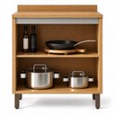 Ver imagem 5 de Balcão de Cozinha 80 cm Áurea 100% MDF Cinamomo/Fendi