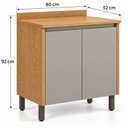 Ver imagem 4 de Balcão de Cozinha 80 cm Áurea 100% MDF Cinamomo/Fendi