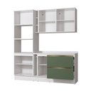 Ver imagem 4 de Armário de Cozinha Compacta 100% Mdf 205cm Branco/verde Celeste Kappesberg
