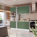 Ver imagem 1 de Armário de Cozinha Compacta 100% Mdf 205cm Branco/verde Celeste Kappesberg