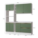 Ver imagem 3 de Armário de Cozinha Compacta 100% Mdf 205cm Branco/verde Celeste Kappesberg