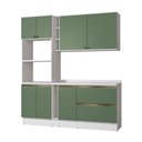Ver imagem 2 de Armário de Cozinha Compacta 100% Mdf 205cm Branco/verde Celeste Kappesberg