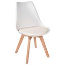 Ver imagem 4 de Kit 4 Cadeiras Jantar Eames Wood Leda Design Estofada Branca