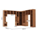 Ver imagem 3 de Guarda Roupa Planejado 13 Portas 1 Gaveta 8 Peças Hera CabeCasa MadeiraOriginals Louro/Algodão