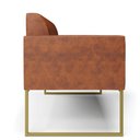 Ver imagem 4 de Sofá 2 Lugares Namoradeira Marisa Industrial Dourado Sintético Pu D03 - D’Rossi