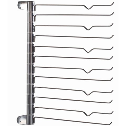 Calceiro Aramado Vertical Giratório 12 Varetas Giosul Aço Cromado Organizador para Closet