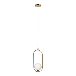 Lustre Pendente Quality Cadre 1333 G9 Bivolt Bronze / Branco