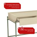 Ver imagem 7 de Mesa Escrivaninha 110cm Sync Menta/Oasis Kappesberg