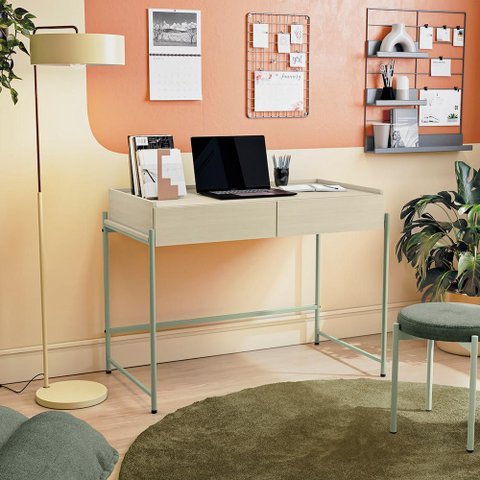 Mesa Escrivaninha 110cm Sync Menta/Oasis Kappesberg