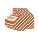 Ver imagem 1 de Kit Sousplat + Guardanapo Natal Fundo Listrado - 12 Peças - sem Base