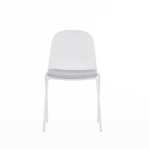 Cadeira Mia com Assento Estofado 51 Cm X 49 Cm Branca