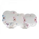 Ver imagem 2 de Aparelho de Jantar 42 Peças Porcelana Borboletas Wolff Rojemac