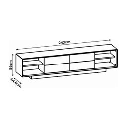 Bancada com 4 Gavetas Domani 100 MDF - 3