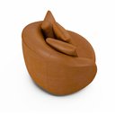 Ver imagem 6 de Poltrona Decorativa Giratória para Sala 122cm Kaly M22 Sintético Caramelo - Mpozenato
