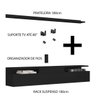 Rack Suspenso 181cm com Prateleira e Suporte TV até 80 Polegadas Amo Morar - 11