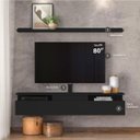 Ver imagem 1 de Rack Suspenso 181cm com Prateleira e Suporte TV até 80 Polegadas Amo Morar