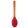 Colher Talher Silicone Bambu Utensílio Cozinha Vermelho - 5