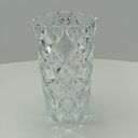 Ver mais imagens de Vaso Mellione Vaso Decorativo Cachepô Enfeite 28x14x14cm Cristal Eco Transp