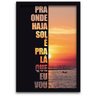 Quadro Decorativo 1 peça 40x60 Por do Sol - Moldura Preta - 1