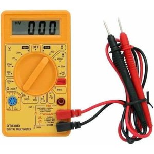 Multímetro Digital Dt-830 Dcv Acv Dca Diodo Com Bateria 9v
