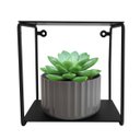 Ver imagem 7 de Prateleira Simples Quadrada Nicho Estilo Industrial Decorativo Preto Fosco