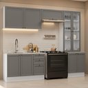 Ver imagem 1 de Armário de Cozinha Completa 270 cm Branco/Cinza Vik Madesa 06