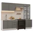 Ver imagem 2 de Armário de Cozinha Completa 270 cm Branco/Cinza Vik Madesa 06