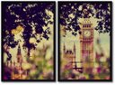 Ver imagem 1 de Conjunto Quadros Decorativos 2 peças 40x60 Londres - Moldura Preta