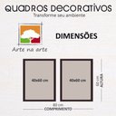 Ver imagem 4 de Conjunto Quadros Decorativos 2 peças 40x60 Londres - Moldura Preta