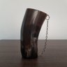 Guampa Copo Para Tererê De Chifre Com Corrente Artesanal Escuro - 3