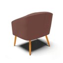 Ver imagem 5 de Cadeira Sala de Jantar Pé Palito Castanho Kit 2 Stella Veludo D03 - D'Rossi Cor Rose