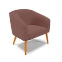 Ver imagem 4 de Cadeira Sala de Jantar Pé Palito Castanho Kit 2 Stella Veludo D03 - D'Rossi Cor Rose
