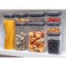 Pote Hermético Pequeno Retangular com Tampa 650ml Porta Mantimentos Cozinha Chumbo - 5
