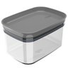 Pote Hermético Pequeno Retangular com Tampa 650ml Porta Mantimentos Cozinha Chumbo - 1