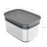 Pote Hermético Pequeno Retangular com Tampa 650ml Porta Mantimentos Cozinha Chumbo - 3