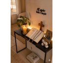 Ver imagem 3 de Aparador Cantinho da Oração com Frase em 3D – Altar Decorativo de Chão - Preto
